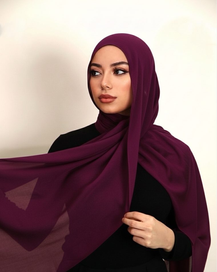 Dark Burgundy hijab